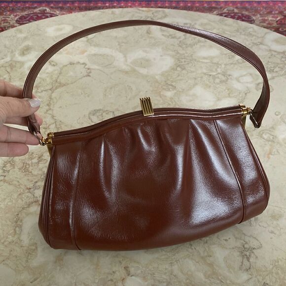 Vintage Leather Satchel London Made England Brown - Picture 4 of 16